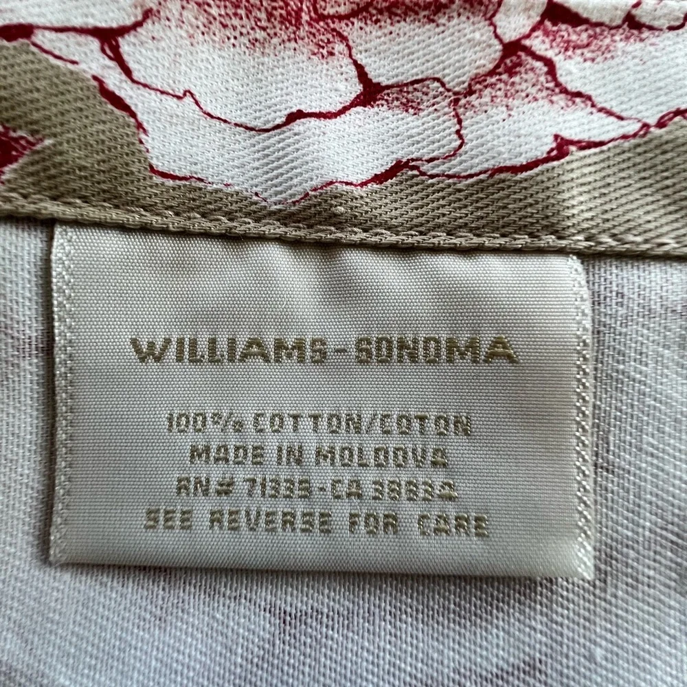 Williams Sonoma Beige and Red Floral Napkins​
